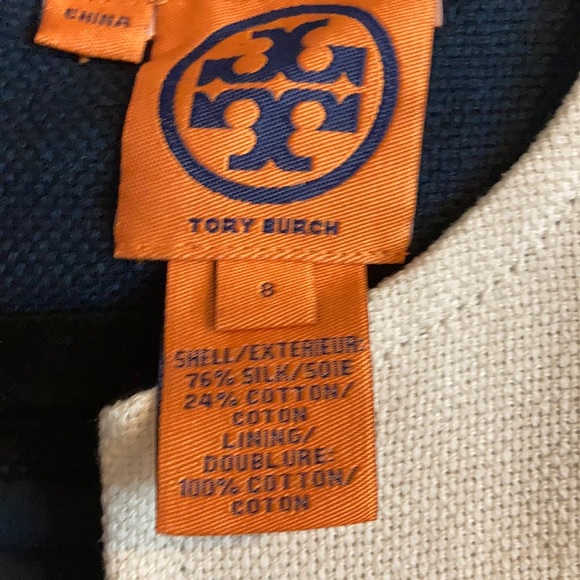 Tory Burch size 8 blue and white dress - Picture 4 of 4